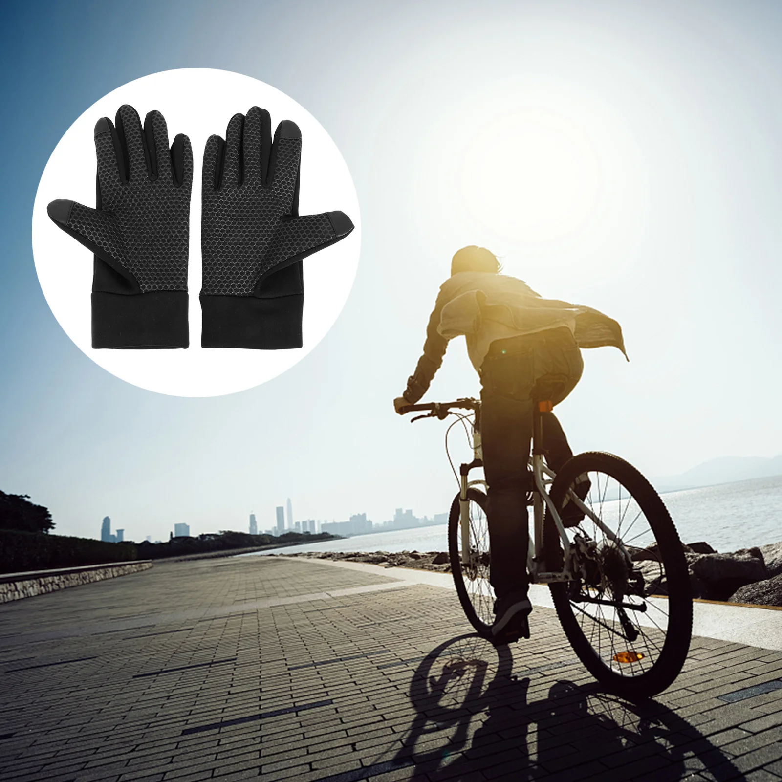 

Gloves Waterproof Mittens Winter Outdoor Windproof Riding Red Telefingers Warm Ridding