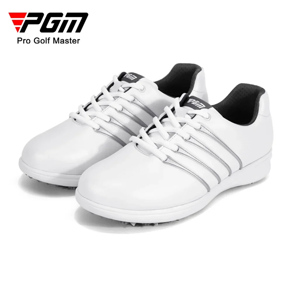 PGM Golf Shoes Women's Sports Shoes Waterproof and Anti-Slip Lace-Up White Sh oes