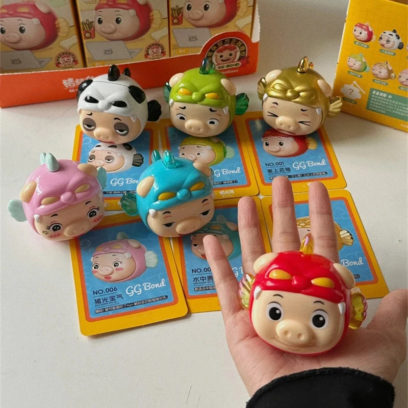 MINISO GG Bond building blocks Chinese animation peripheral collection model Kawaii children's assembly toy birthday gift