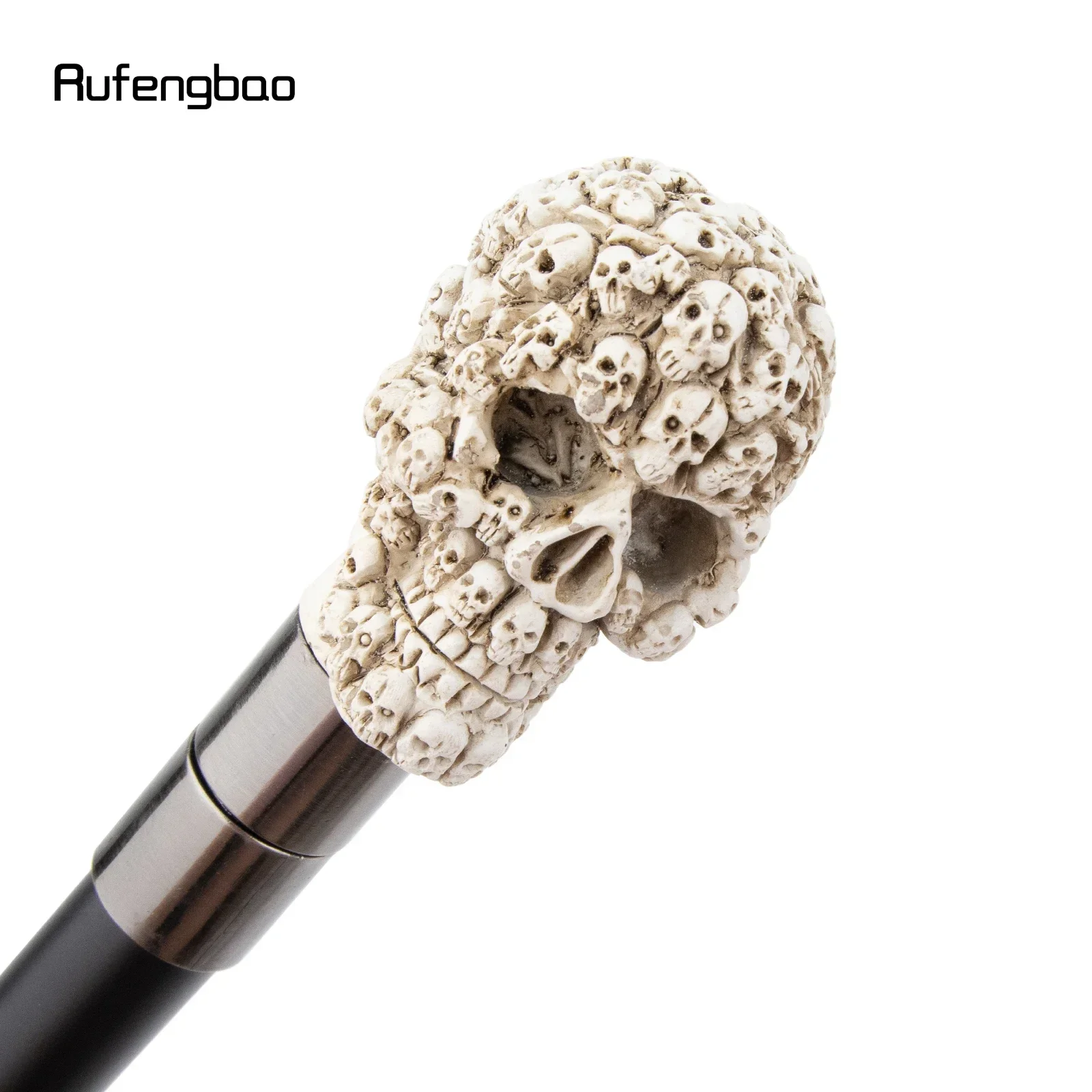 الأصفر جمجمة من الراتنج رئيس عصا للمشي موضة ديكور الصلب عصا شهم أنيقة تأثيري قصب مقبض كروسيير 94 سنتيمتر