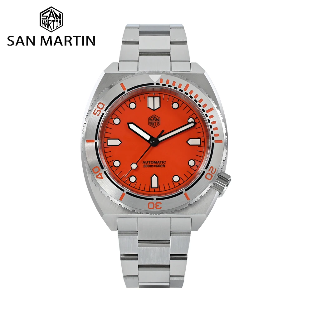 

San Martin Luxury 40mm Diving Watch for Men Bezel Sports Automatic Mechanical Watches Stainless Steel 20Bar Waterproof SN0067