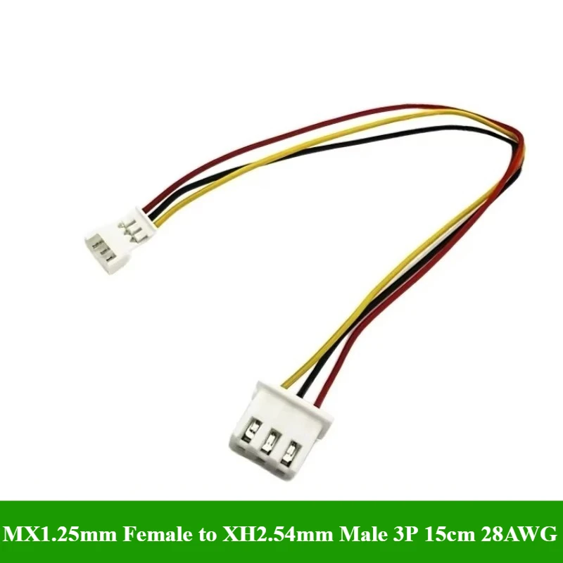 1/5/10/50Pcs/lot MX1.25mm Female to XH2.54mm Male  2P 3P 4P Children's toy cable jst  MX1.25 XH2.54 wire length 15cm 28AWG