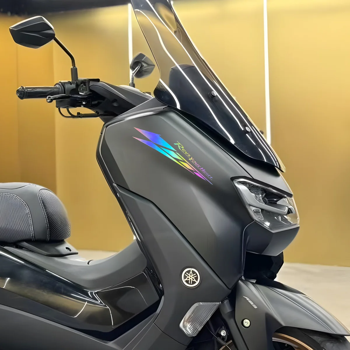 For Xmax 300 XMAX125 250 300 Revs Your Heart Motorcycle Accessories Reflective Vinyl Logo Stickers Motor Head Body Decor Decals