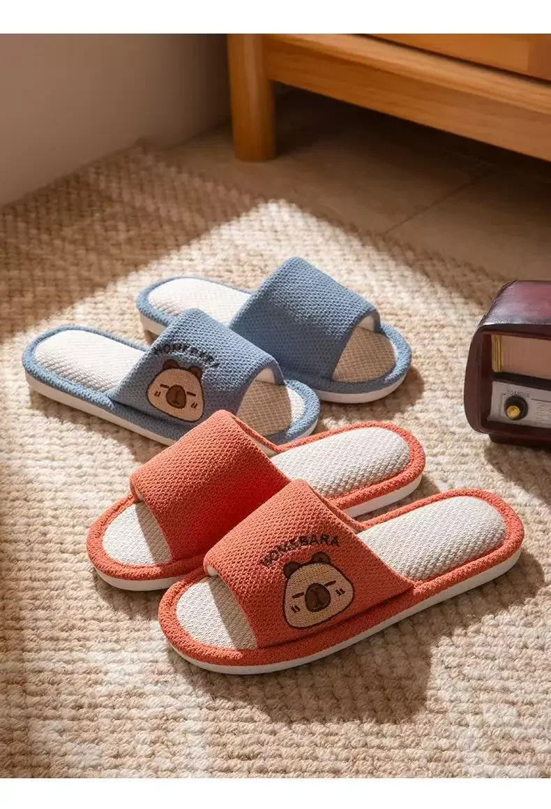 2026 Neue Frühlings-Leinen-Hausschuhe für Erwachsene mit Cartoon-Motiv, bequeme, weiche, atmungsaktive und schweißfreie Paar-Leinen-Hausschuhe, Slip-On-Schuhe – Detail 16