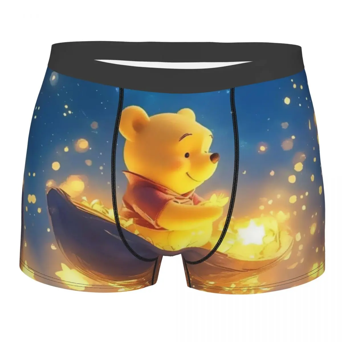 

Custom Winnie Pooh Star Pattern Boxers Shorts Men's Yellow Bear Briefs Underwear Cool Underpants