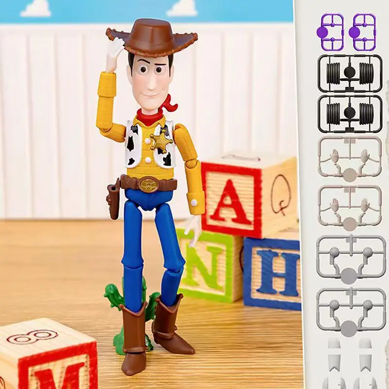 Genuine Blokees Toy Story Building Block Figures Elite Edition Series 1 Articulated Woody Buzz Lightyear Rex Collectible Model view 3