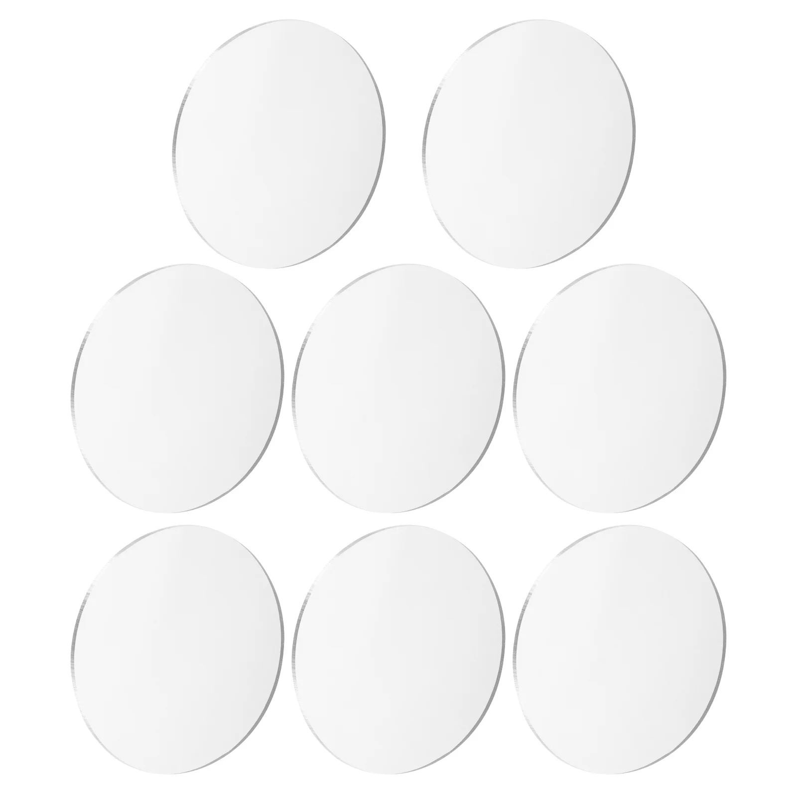 8 szt. Okrągłe akrylowe soczewki do projektów DIY, wymiana luster do makijażu, małe lusterka, przezroczysta powierzchnia, lekkie, podróżne lusterka kosmetyczne