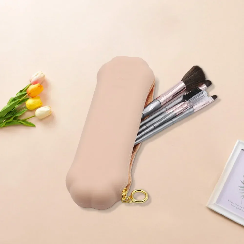 Porte-pinceau de maquillage en silicone pour femmes et filles, sac à pinceaux cosmétiques, étui à éponge de maquillage portable, outils de maquillage étanches, voyage, nouveau