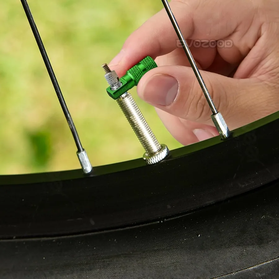 Bouchons anti-poussière pour tige de Valve Presta, avec dissolvant de noyau de Valve, couvercles de Valve de vélo légers en aluminium pour Tubes de vélo de route et vtt, paquet de 4