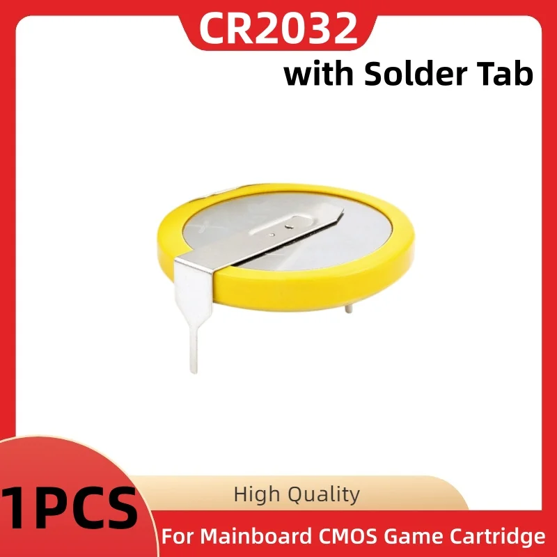 CR2032-3V-Lithium-Coin-Battery-with-Horizontal-Solder-Tabs-20mm-Pin-Pitch-for-Mainboard-CMOS-Game-Cartridge-1-50pcs