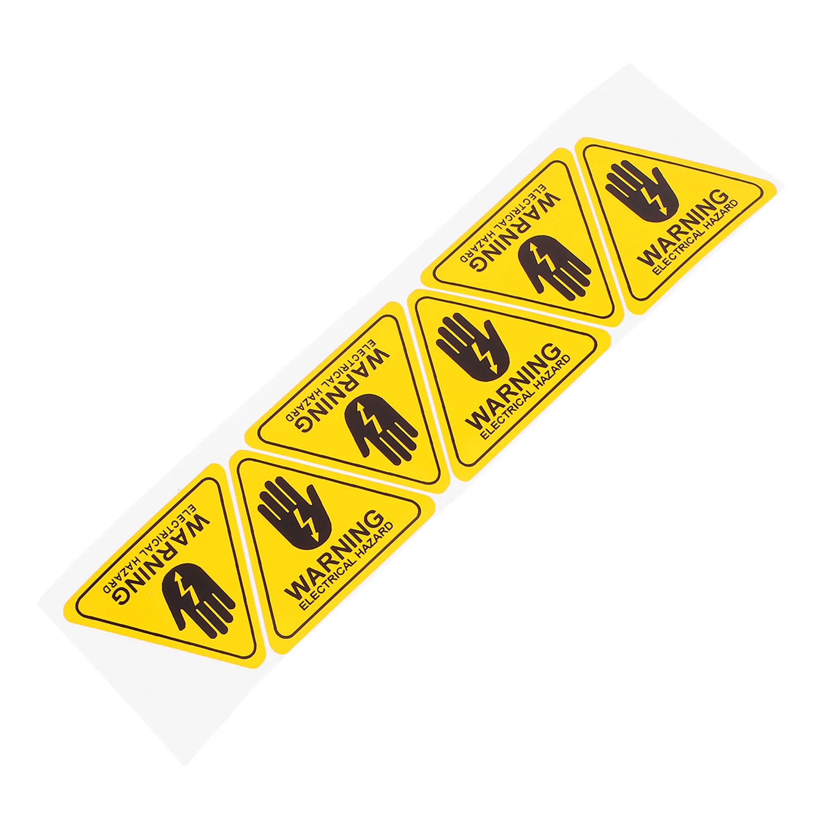 6Pcs Electric Safety Warning Sign Triangular High Visibility Hazard Label for Electrical Panels Industrial Use
