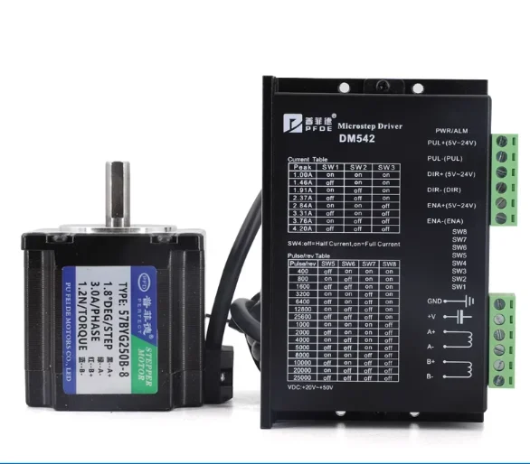 

Nema23 Stepper Motor Drive Kit 2PH 57BYG250B with USB Control Board Motor Drive 1.2NM for CNC Router Textiles Machines