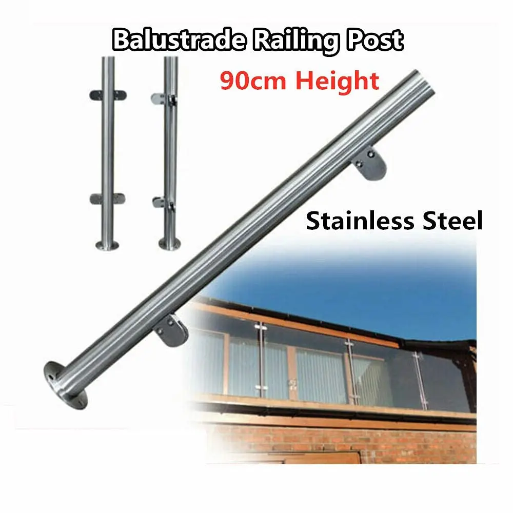 Glass Railing Post, Stairs Pool Fence Post Balustrade Railing Post Stainless Steel Glass Clip for Balustrade Balcony Deck Stairs