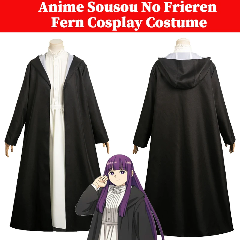 

Sousou Of Friern Fern Cosplay Anime Costume Women Dress Coat Female Fantasy Outfits Girl Halloween Carnival Party Roleplay Suit