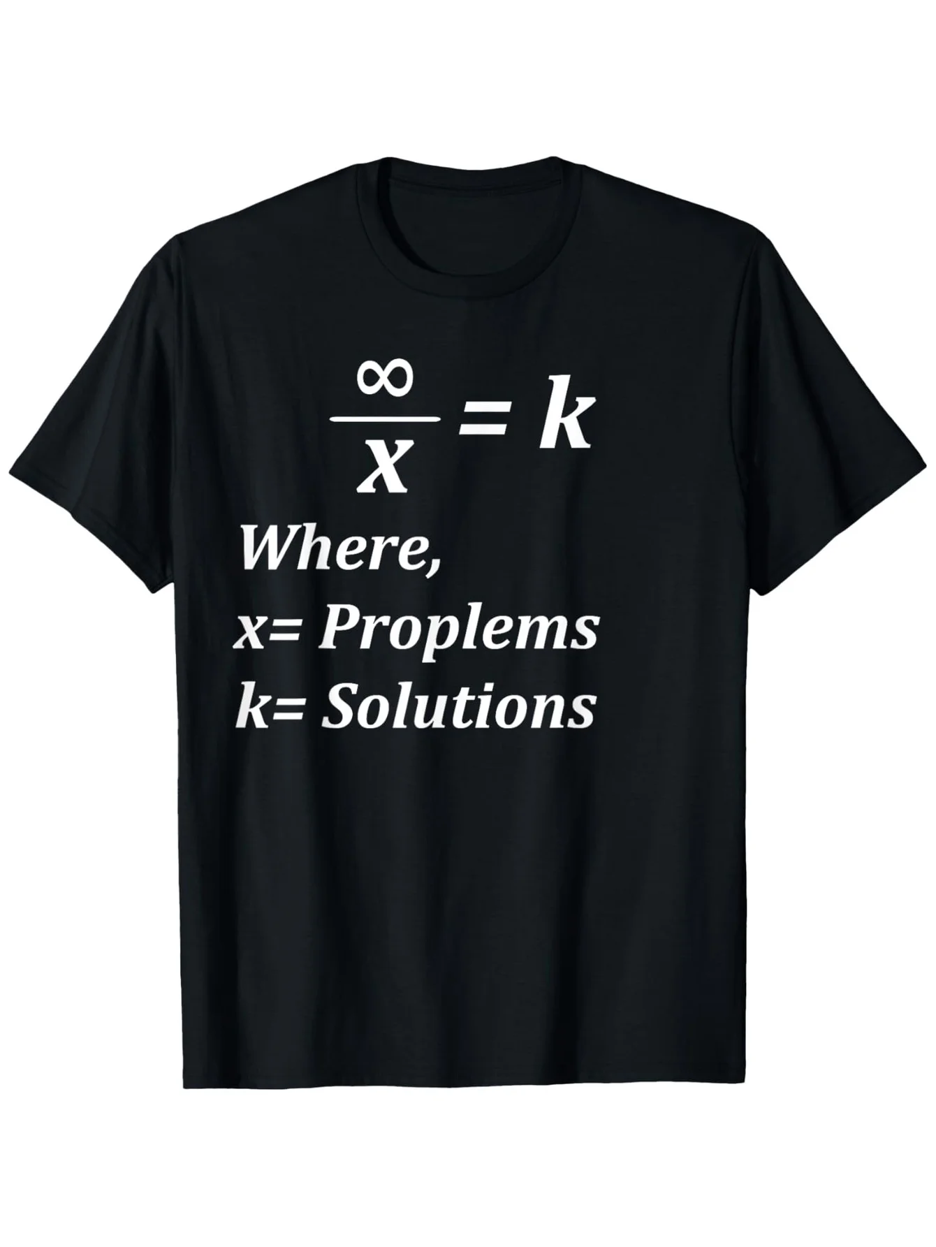 Interessante fórmula matemática design inspirador camiseta, adequada para personalidade unissex casual em torno do pescoço ao ar livre curto