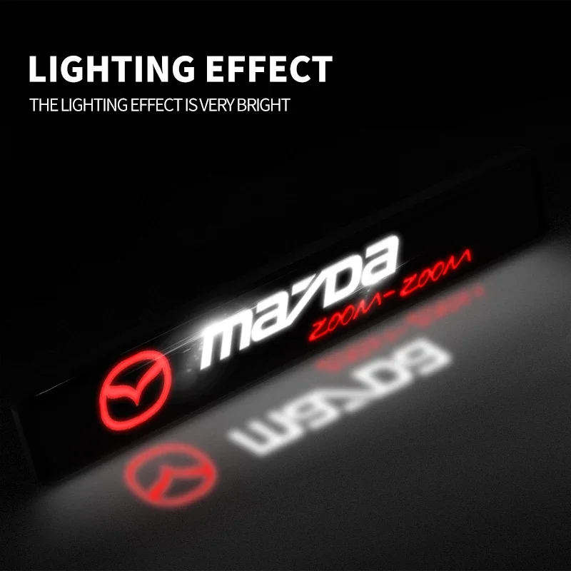 Для Mazda Автомобильный светодиодный передний капот, решетка, эмблема, значок, декоративный светильник для Mazda 3 CX3 CX4 CX5 CX7 CX8 CX9 CX30 RX7 Atenza Axela Acce