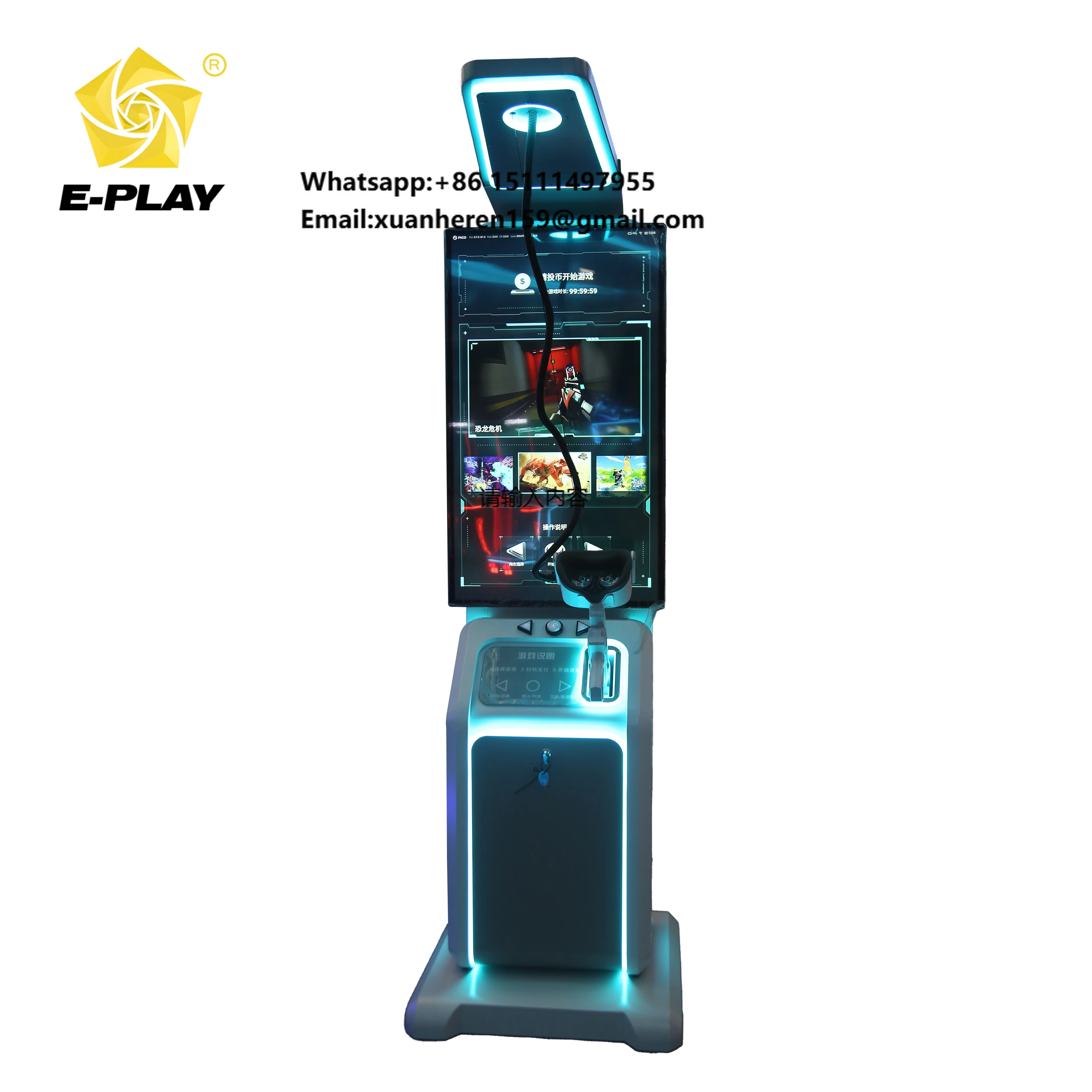 2026 Model EasyPlay Indoor Sports Platform VR Shooting Simulator Single Player 3D/5D/7D/9D Gu Machine Metal Fiberglass