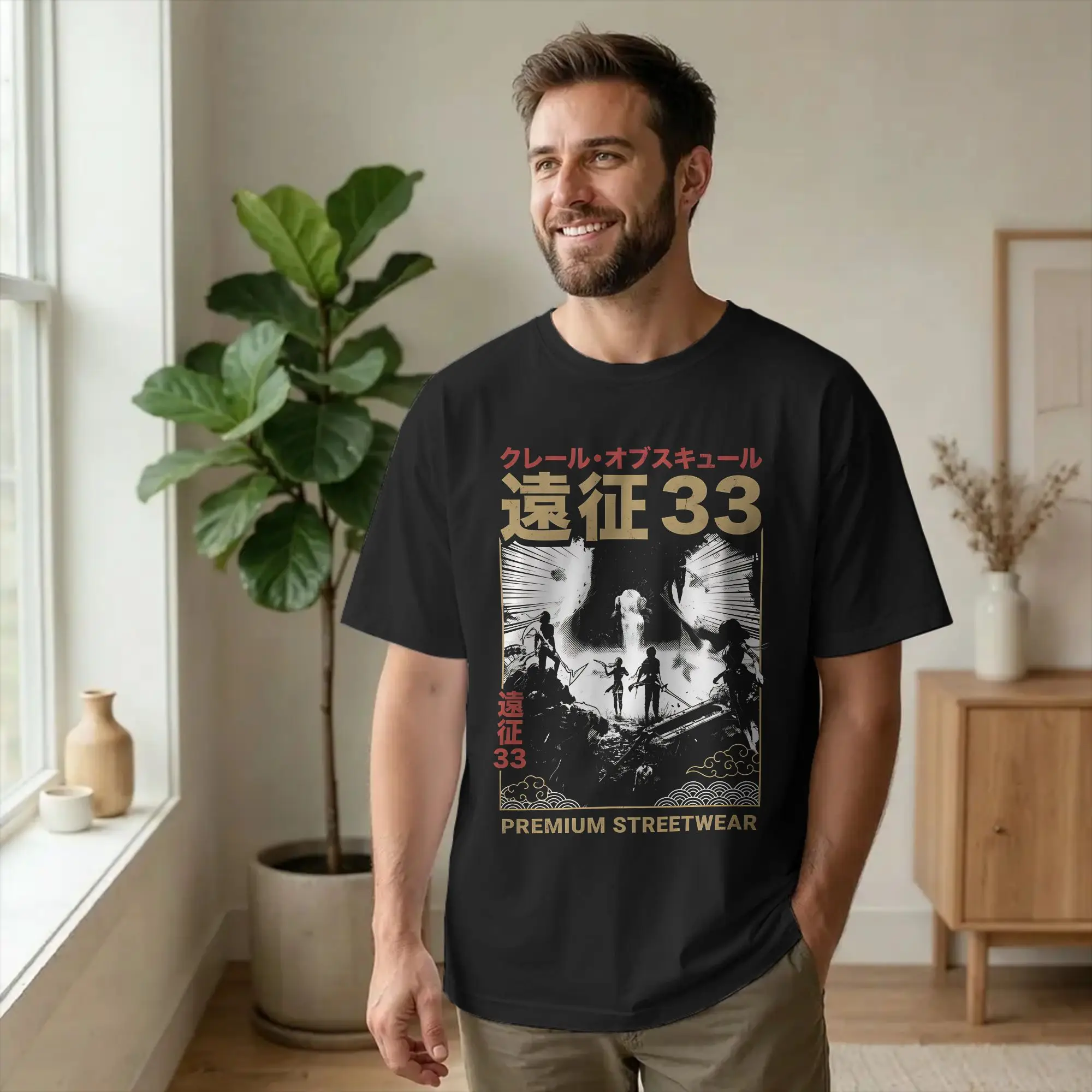 Funny Clair Obscur Expedition 33 Tshirts For Men Women Cotton Short Sleeve  Crewneck Summer Top Tee