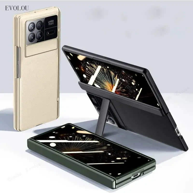 

Для Xiaomi Mix Fold 3, простой кожаный складной чехол с магнитной петлей и подставкой для телефона Mix Fold3, противоударный полный защитный чехол
