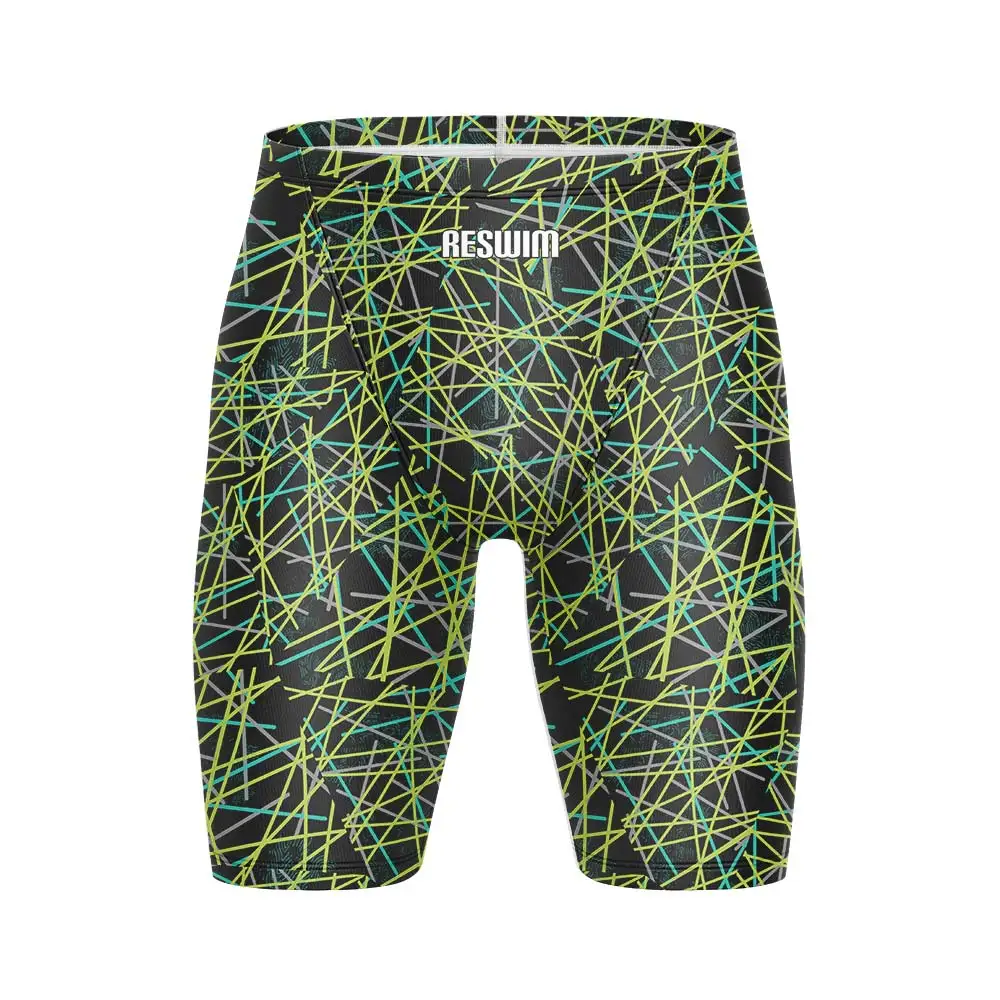 New Men's Swim Jammer Swimsuit Swimming Trunks Water Sports Surf Beach Shorts GYM Suit Jammers Swimwear Swim Surfing Pantalones