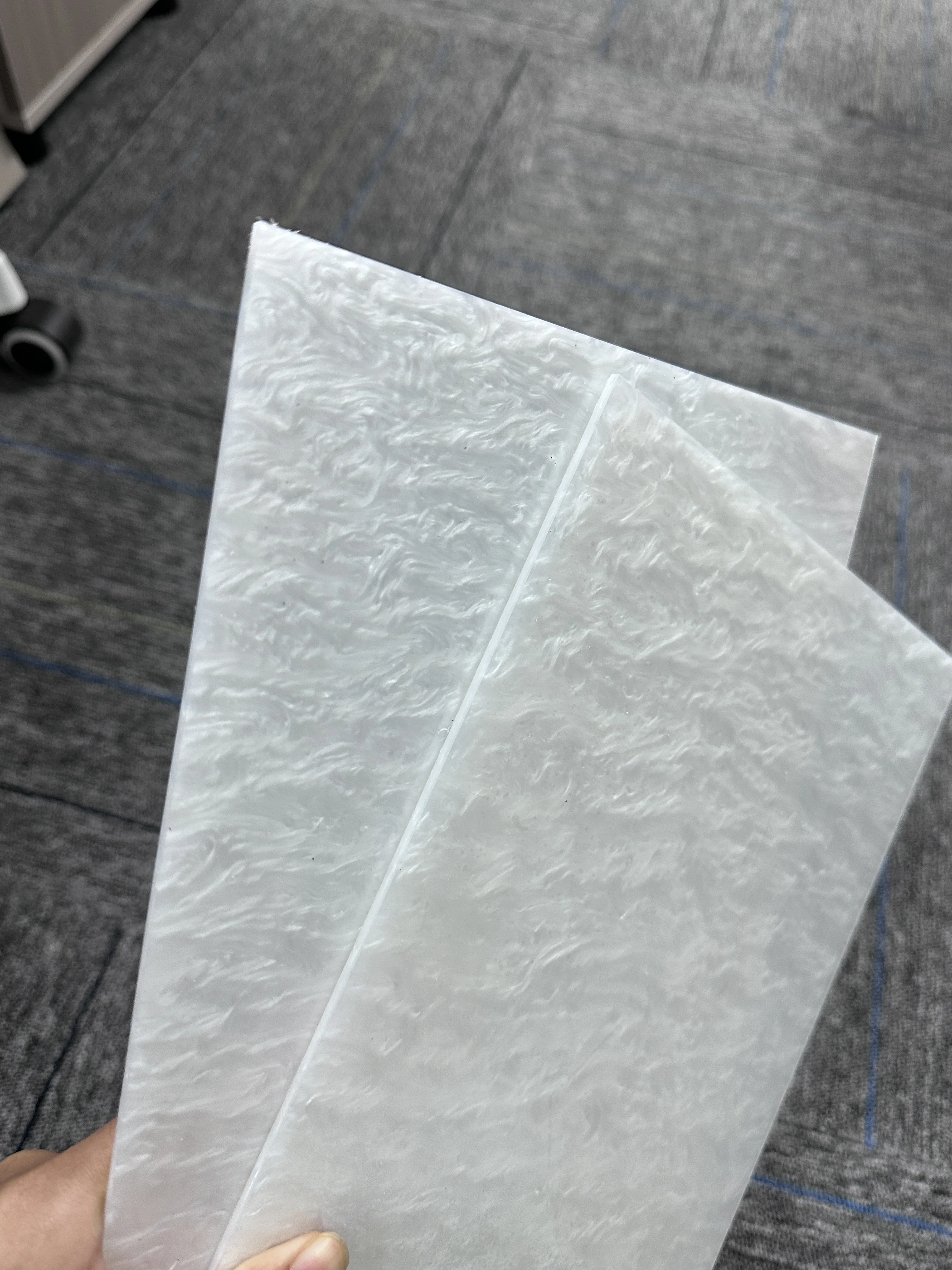 White Pearl Acrylic Sheet  with 3mm Cast Marble and Granite Acrylic Sheet for Decoration, Furniture Sheet Materials, etc.