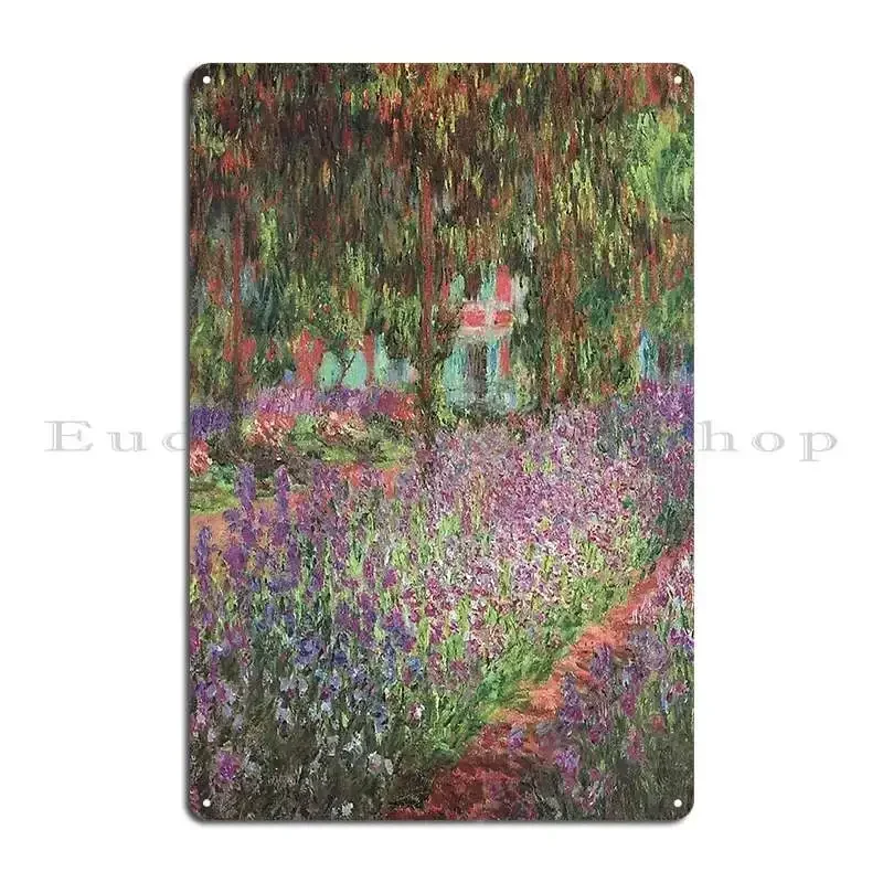 Le Jardin De L Artiste Giverny The Artist S Garden At Giverny Claude Monet Metal Sign Cinema Cinema Personalized Tin Sign Poster