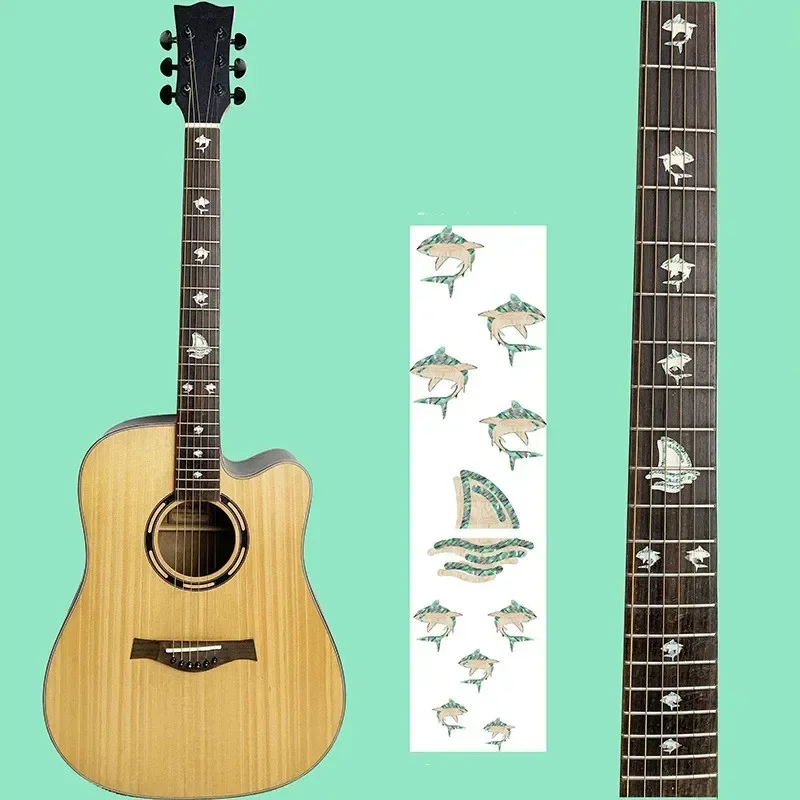 Guitar Fretboard Sticker Electric Guitar Bass Inlay Decal Fingerboard Sticker for Ukulele Guitar Musical Instruments Accessories