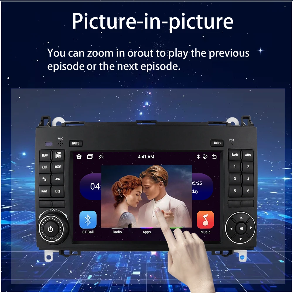 Para benz b200 (2004-2012-7 polegadas) android14 carplay gps 128g rádio do carro, áudio do carro, sistema inteligente, reprodutor multimídia