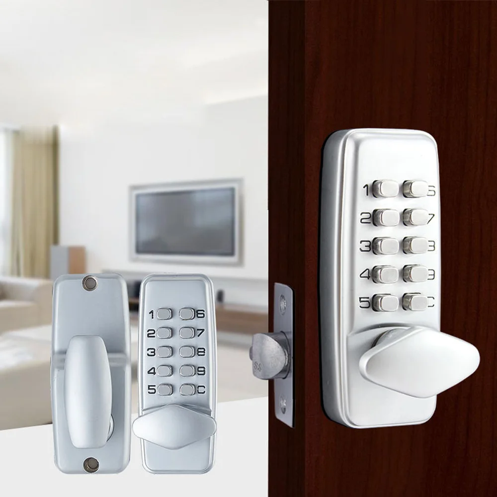 

Keyless Door Lock Keyless Digital Code Keypad Entry Combination Door Lock Home Security Knob Kit