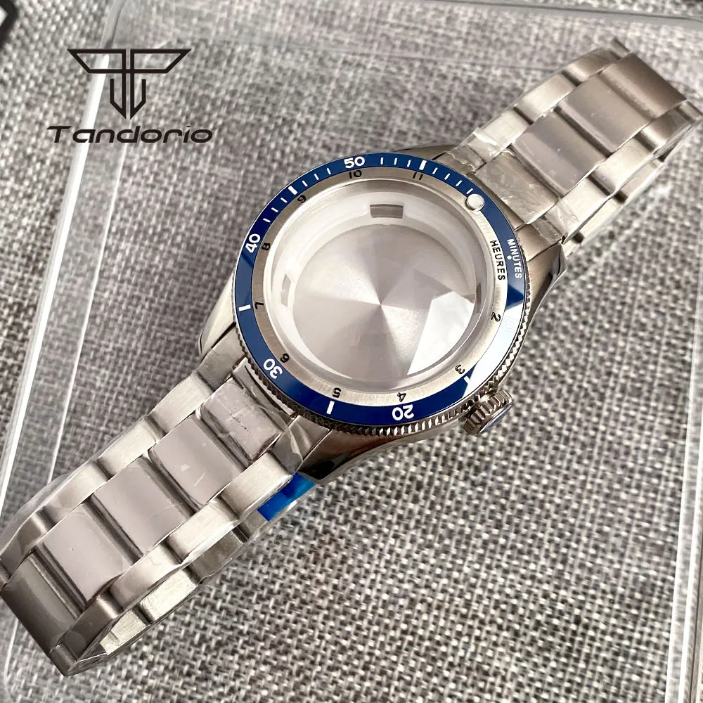 Imagem -05 - Double Domed Sapphire Crystal Ver Diver Case Pulseira de Aço 120-click Bezel Nh34 Nh35 Nh36 Eta2824 Pt5000 Movt 40 mm 20atm