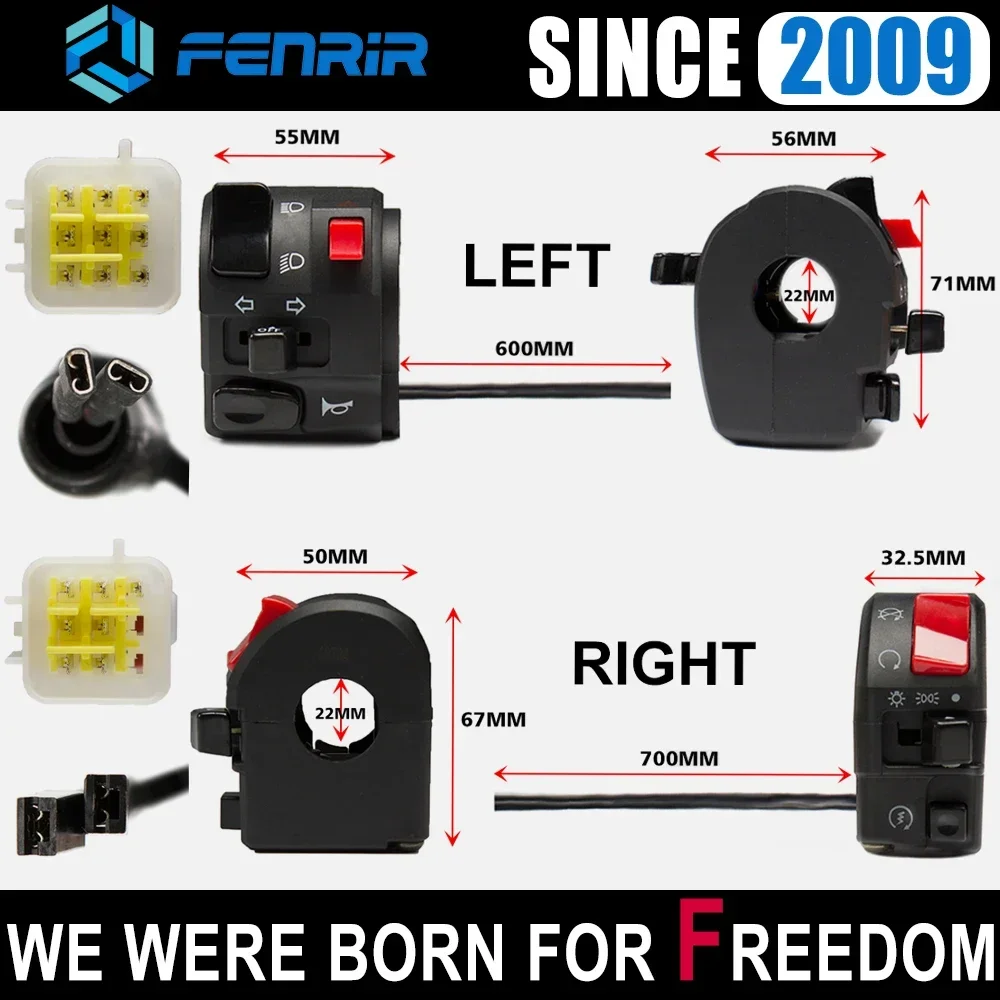 Motorcycle Switch Handlebars Switches Hazard Ignition Horn Turn Signal Powerful Headlight Kill Start Passing Light Button
