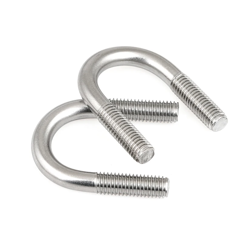 10pcs/lot DIN3570 Stainless steel U-shaped tube clamp U-bolts M6*8/10/12/14/16/18/20/22/25/27/33/38/42/45/48/51/57/60-133