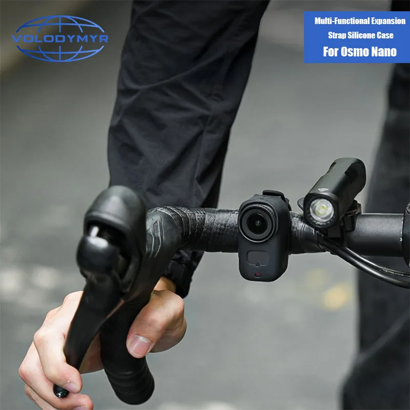 

VOLODYMYR Silicone Hand Wristband for DJI Osmo Nano Adjustable Bicycle Strap Protective Case for DJI Osmo Nano Camera Mount