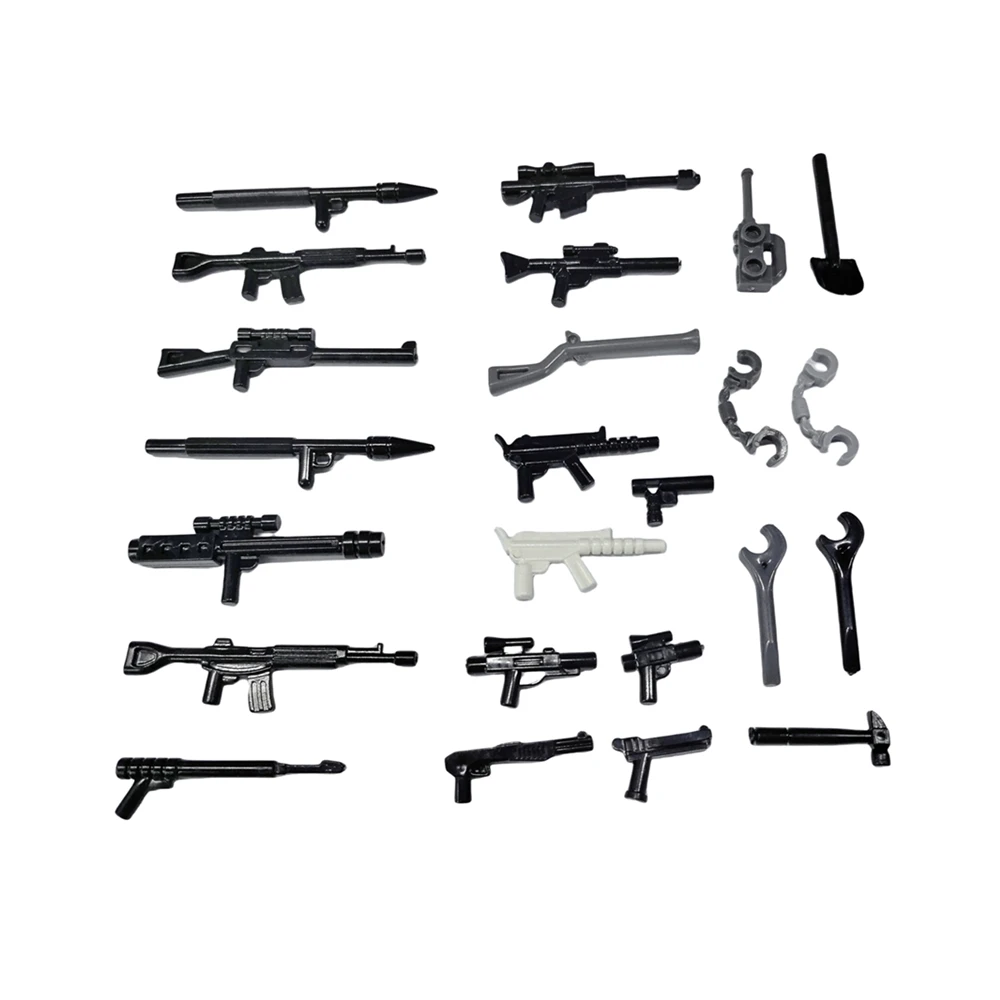 Military WW2 Weapon Guns Soldier MOC 57899 58247 SWAT City Playmobil Mini Action Figures Army Parts Building Blocks Bricks Toys