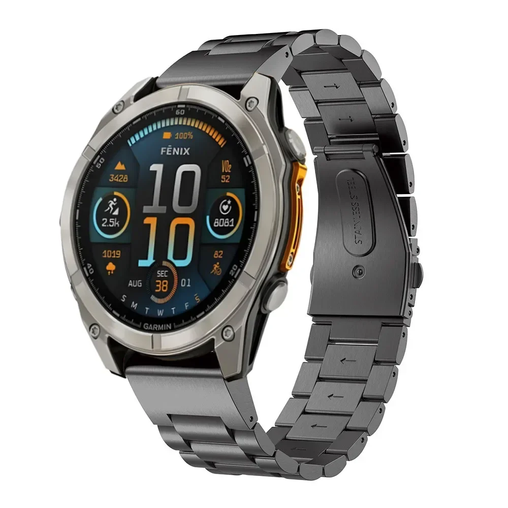 Quick Fit 26mm 22mm 20mm Metallarmband für Garmin Tactix 8 Fenix 8/E 7X 6X Edelstahl-Armband Enduro 3 Forerunner 965 Band – Detail 5