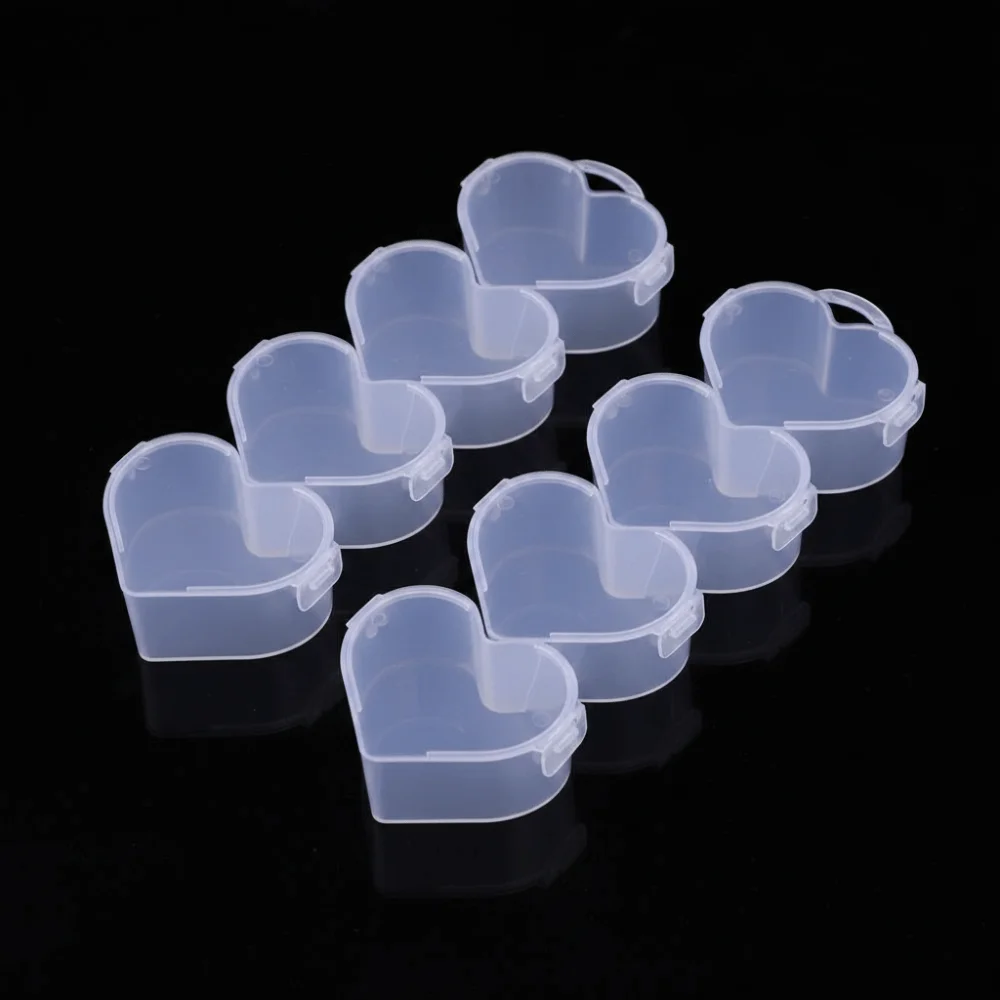 Multi-grid Transparent Plastic Storage Box Four-grid Transparent Plastic Multi-grid Jewelry Organizer Four-piece Storage Box