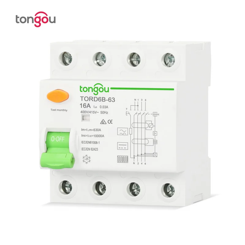 

Type B leakage protector, leakage circuit breaker 4P63A, leakage protection switch 10KA, photovoltaic RCCB RCD