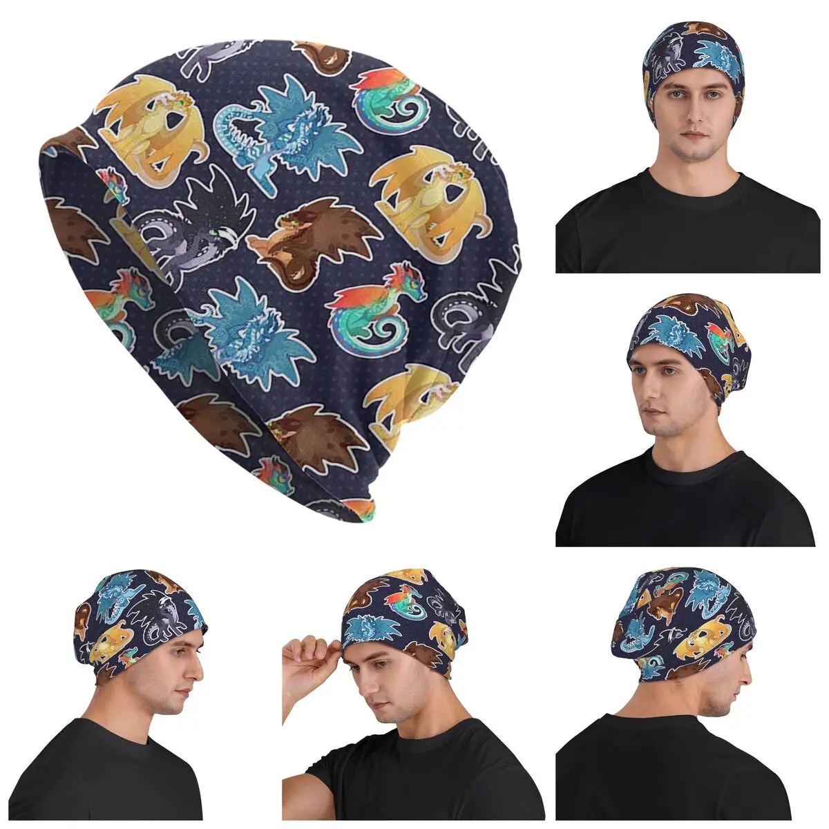 

Dragonets Of Destiny (Wings Of Fire) Warm Knitted Cap Fashion Bonnet Hat Autumn Winter Outdoor Beanies Hats for Men Women Adult