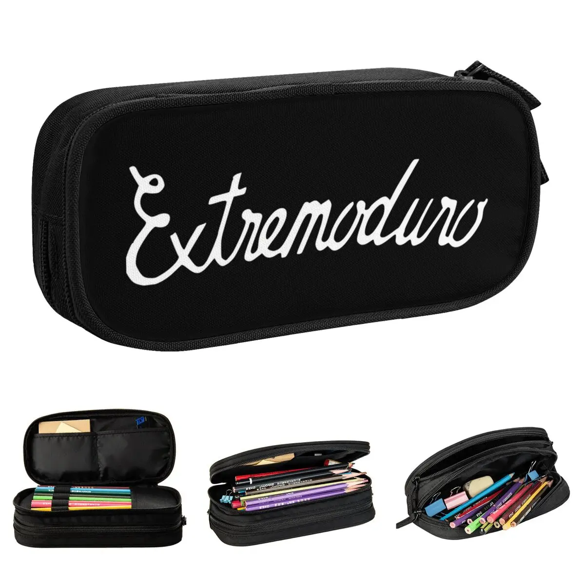 Lovely Extremoduro Band Rock Spanish Pencil Cases Pencil Pouch Pen Kids Large Storage Bags Office Zipper Stationery