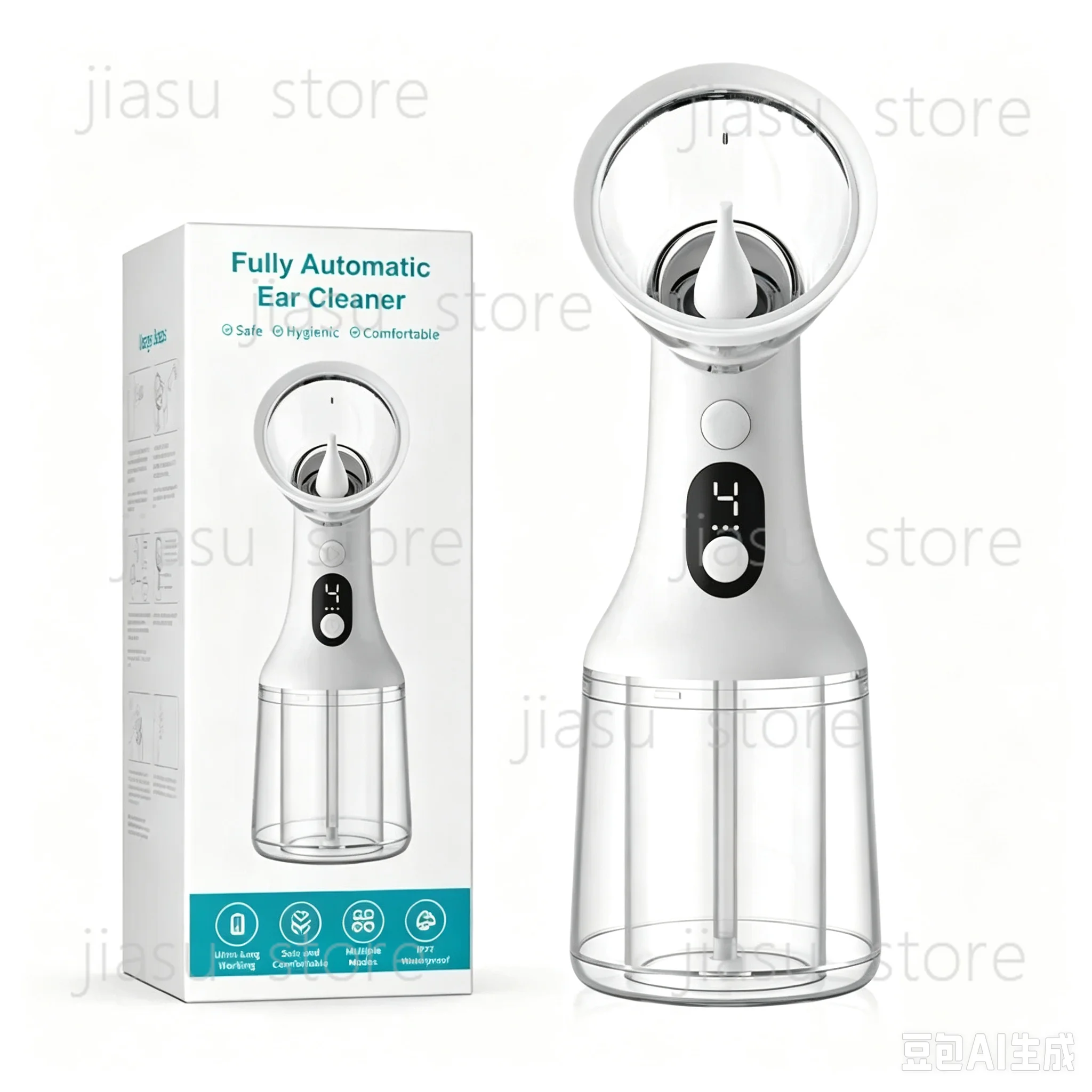 Latest Portable Ear Wax Removal Kit Powered Lug Washer Electric Smart Water Wash Ear Canal Cleaner Set Kit Ear Wax Removal Tool