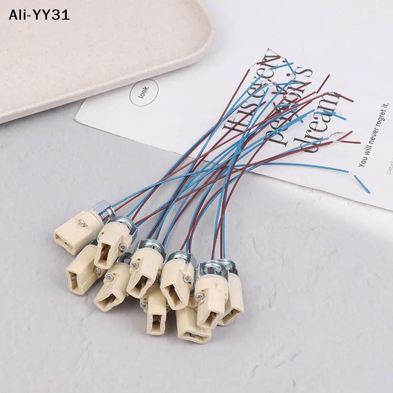 【R】【HMA73】10/20Pcs G9 Light Bulb Socket Ceramic Lamp Base Holder Connector Led Halogen Light LED Lamp Bulb Holder Base Fixture