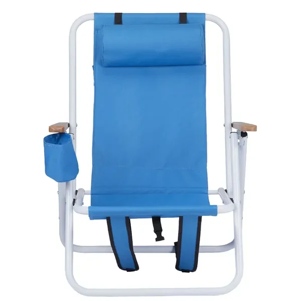 

Folding Beach Chair Set of 2 for Adults, 4 Position Portable Backpack Foldable Camping Chair with