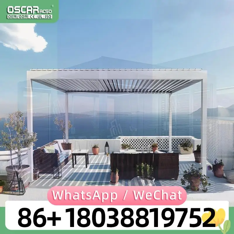 

25x25m Aluminum Sun Shade Enclosure with Powder Coated Finish for Backyard Balcony Outdoor Use Shade Structure Shelter pergola