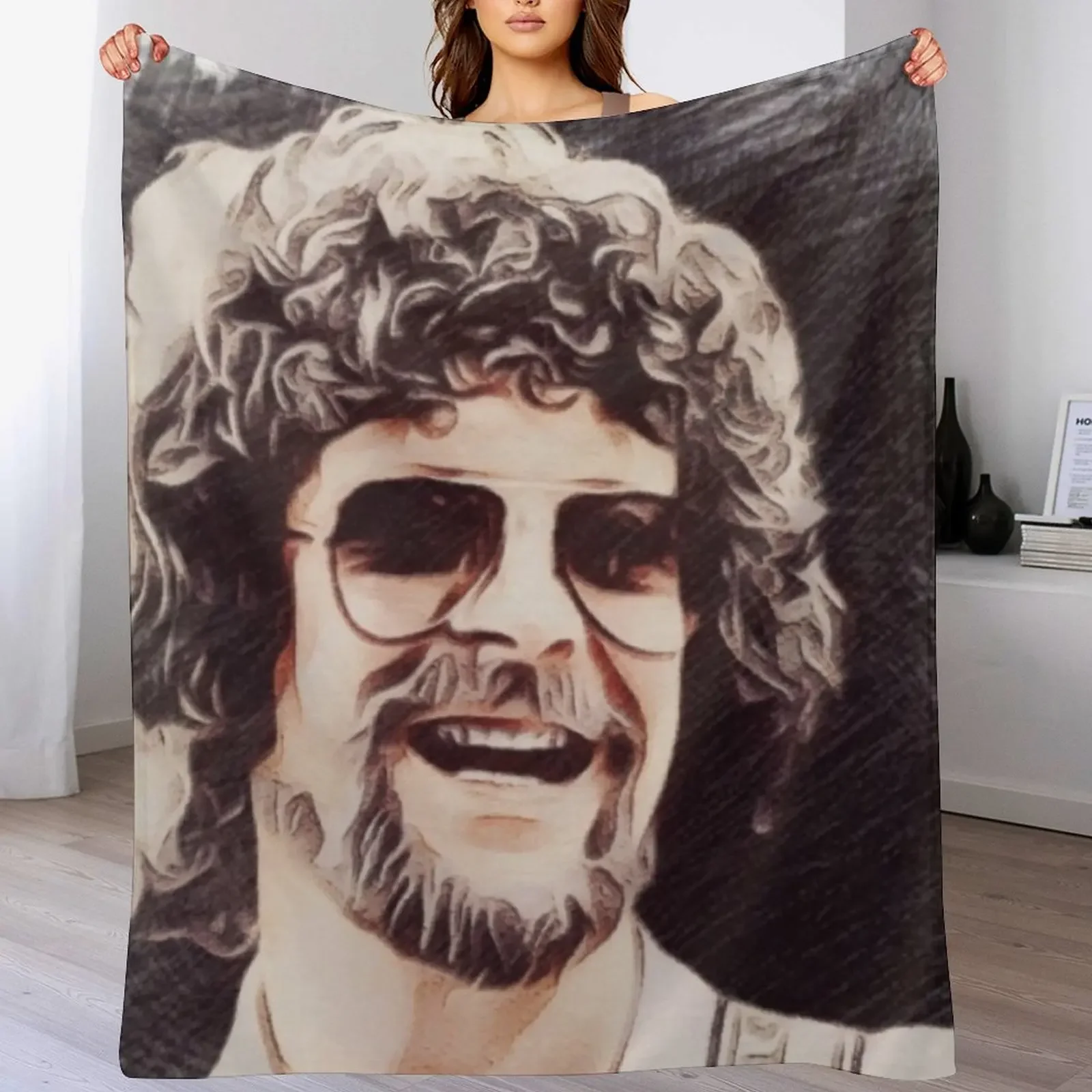 

Jeff Lynne, Music Legend Throw Blanket Hairy Decoratives Blankets