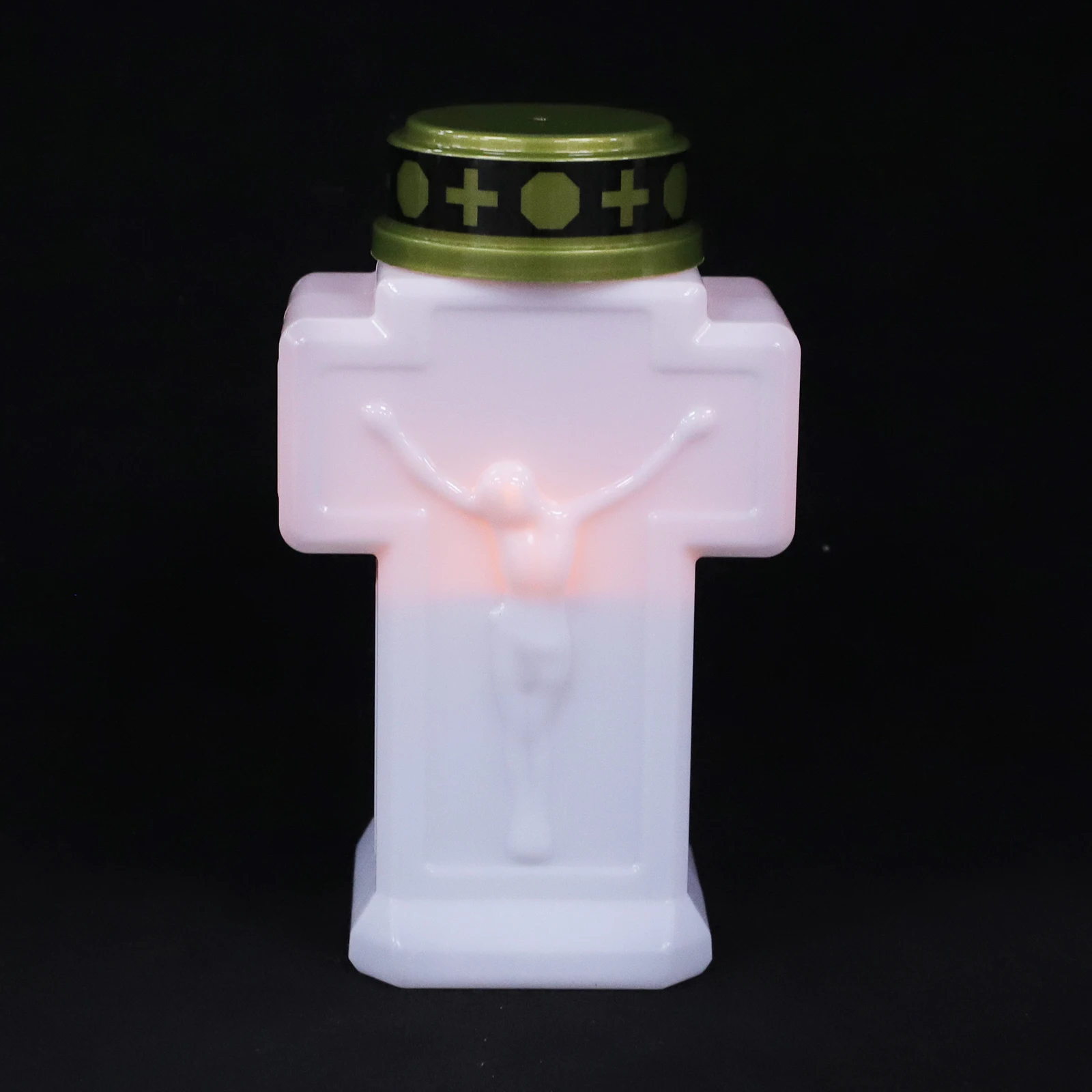 

Electronic Light Flameless Lamps White Plastic Memorial Garden Grave Cemetery Outdoor LED Wax Candles Operated