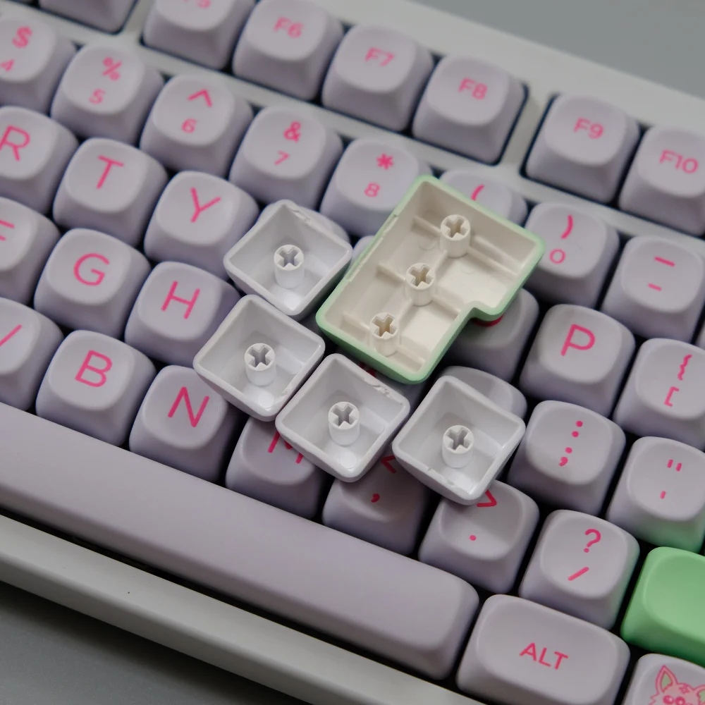 132 touches Bizarre Keycaps XOA MOA profil multicolore rond PBT Keycap colorant sous pour MX clavier mécanique F75 87 61 66 96 98 108