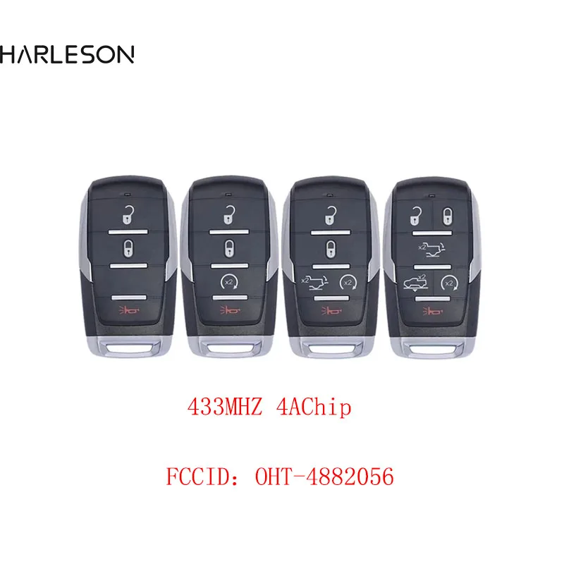 

Smart Remote Key Fob 433.92Mhz PCF7939M 4A Chip FCC ID OHT-4882056 For Dodge Ram 1500 Pickup 2019-2020