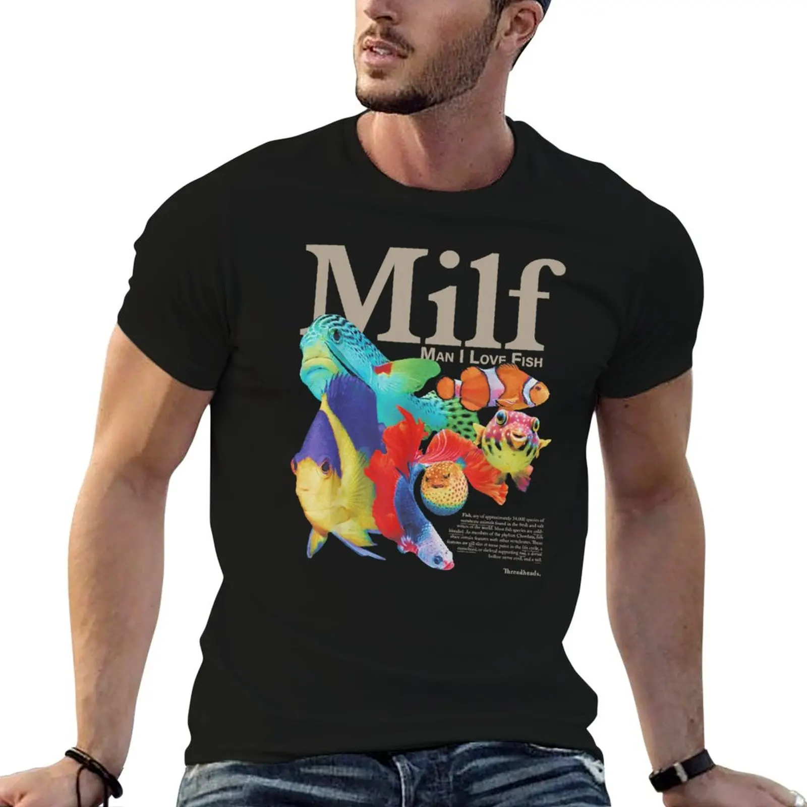 

MILF Man I Love Fish T-Shirt T-Shirt t shirt man plain t shirt men 100% cotton luxury brand man t shirt graphic T-Shirt
