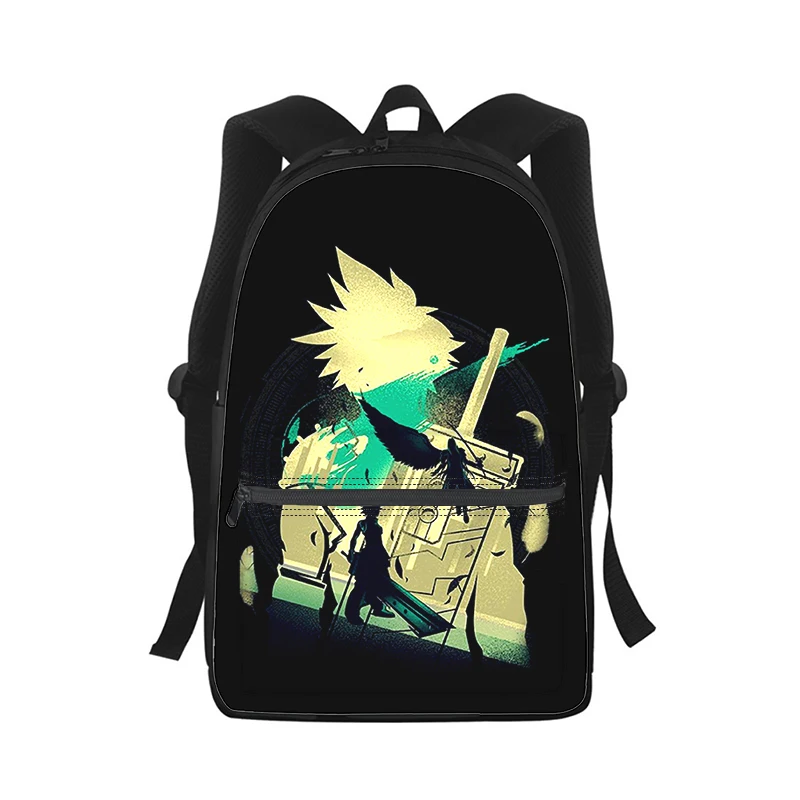 FINAL FANTASY-Sac à dos imprimé en 3D pour hommes et femmes, sac d'école pour étudiants, sac à dos pour ordinateur portable, sac de voyage pour enfants, mode initiée