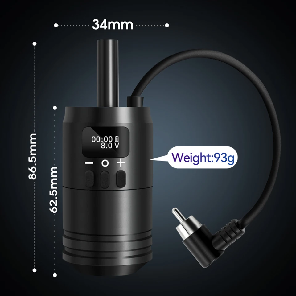 Ambition 1600mAh Wireless Tattoo Battery Grip 34mm RCA